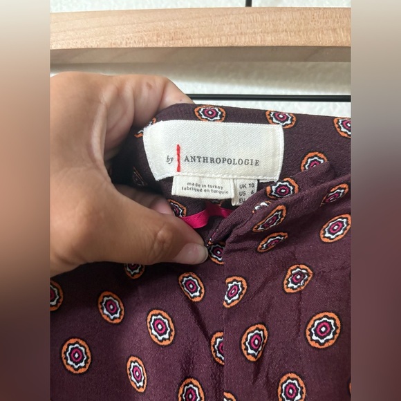 Anthropologie Marsden High Rise Wide Leg Printed Crimson Pants Size 6 - Picture 3 of 4